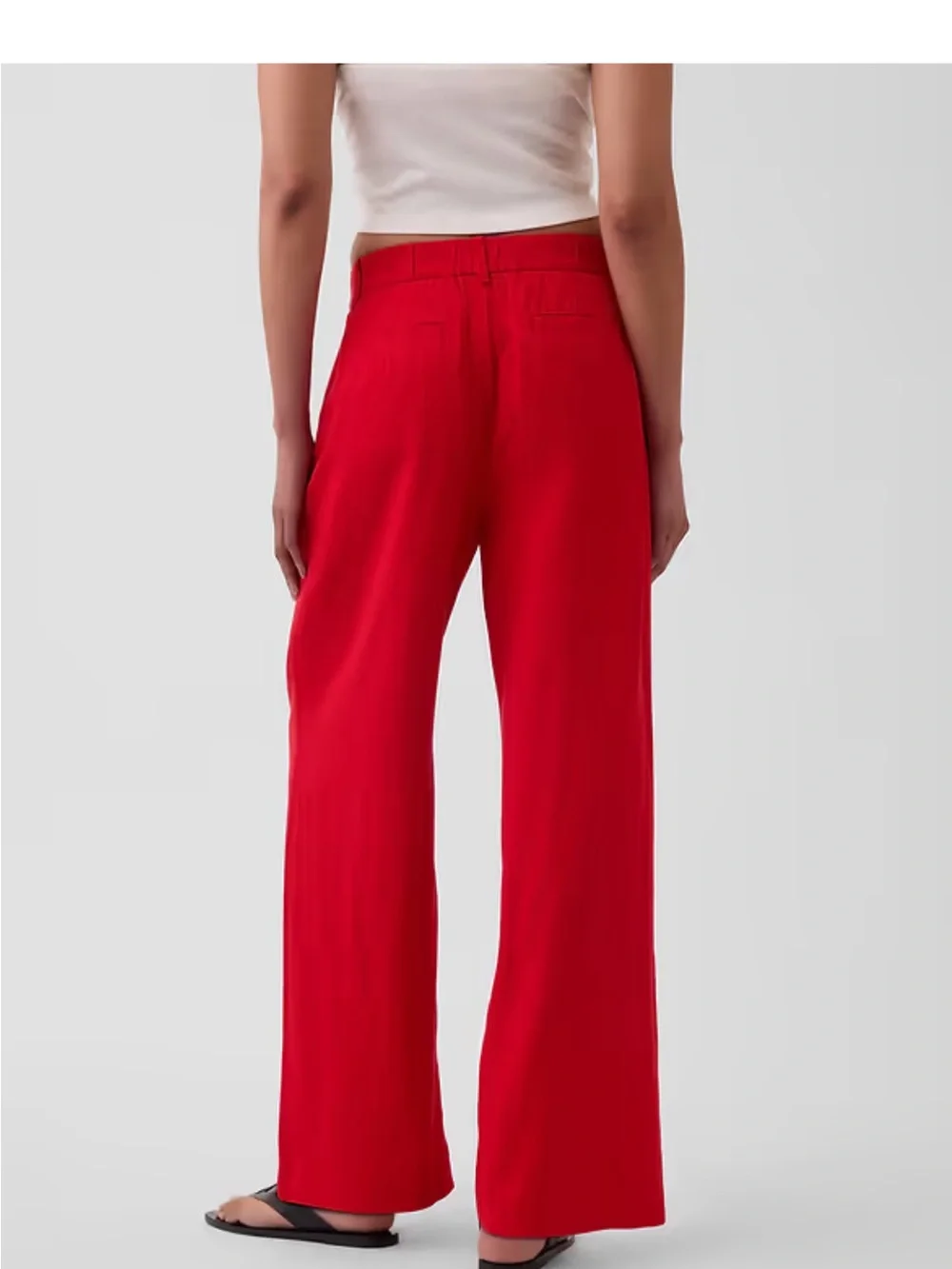 365 High Rise Linen-Blend Trousers